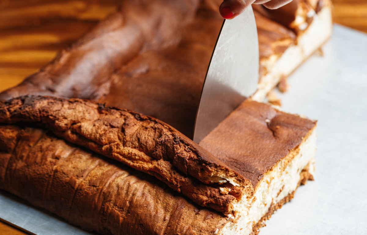 Trays full of freshly baked pastries & delicious cakes