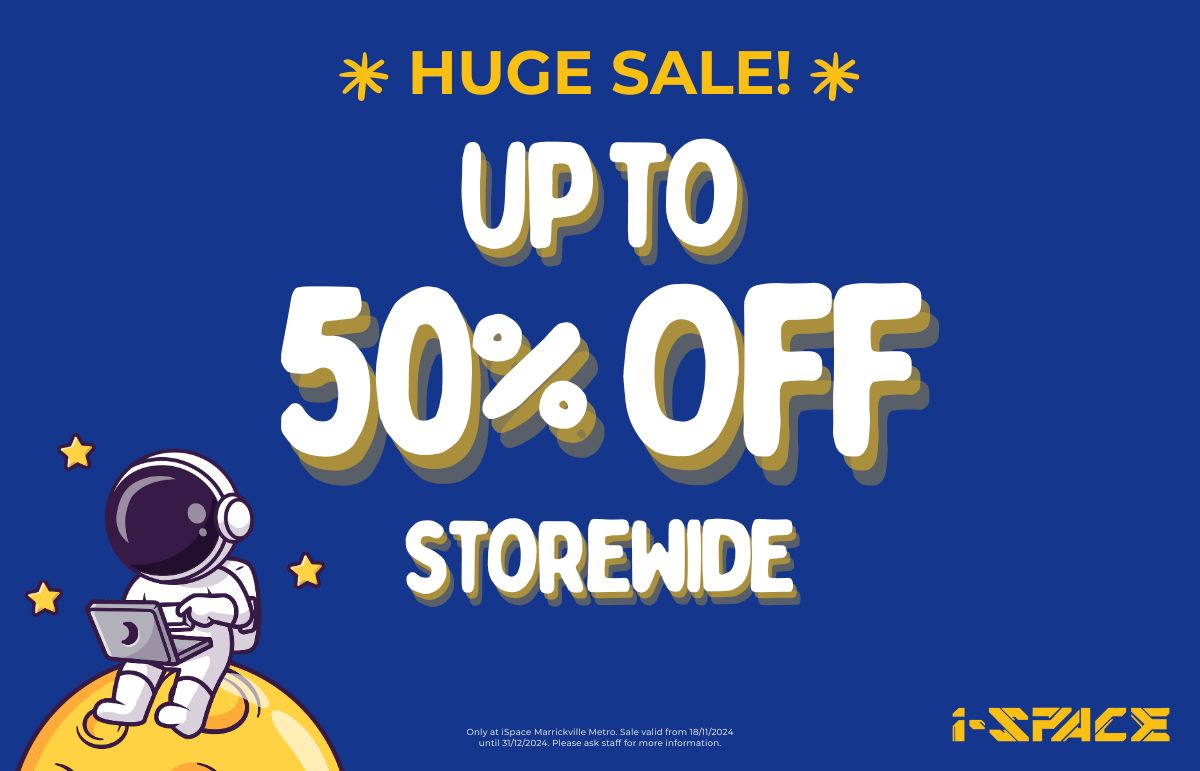 Up to 50% off Storewide at iSpace!